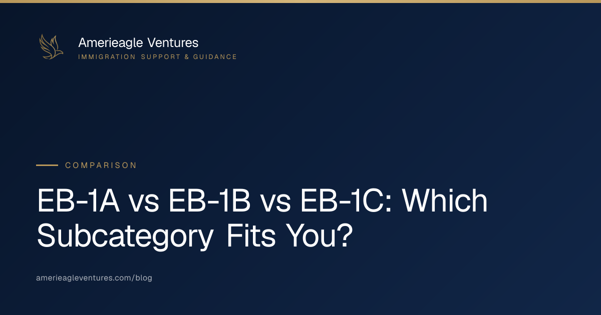 EB-1A vs EB-1B vs EB-1C: ¿Qué subcategoría se adapta a su perfil?